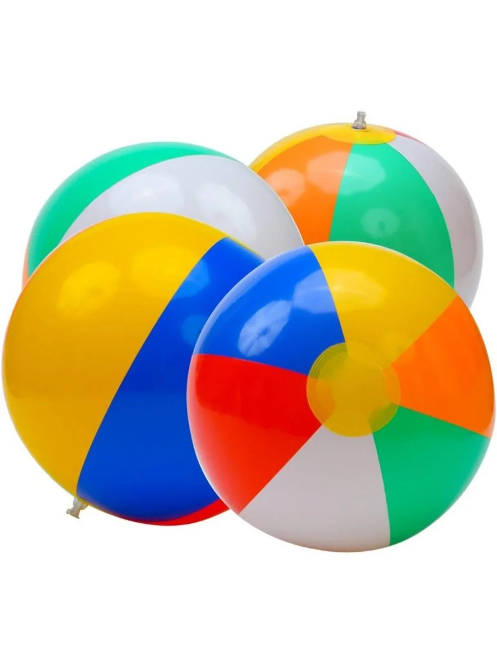 8 Pack Inflatable Luau Party Decor - Palm Trees, Beach Balls & Flamingos, Summer